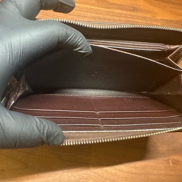 Gucci Long Wallet GG Interlocking Leather Chocolate Brown - Picture 8 of 9